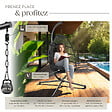 TECTAKE - Fauteuil suspendu Ariane avec structure et coussin 160kg noir - vignette