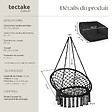 TECTAKE - Fauteuil suspendu GRAZIA noir - vignette