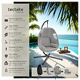 TECTAKE - Fauteuil suspendu ANIKA avec cadre et coussin 160kg gris clair - vignette