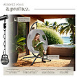 TECTAKE - Fauteuil suspendu ANIKA avec cadre et coussin 160kg gris clair - vignette