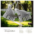 TECTAKE - Fauteuil suspendu Samira gris - vignette