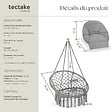 TECTAKE - Fauteuil suspendu Samira gris - vignette