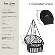TECTAKE - Fauteuil suspendu Samira noir - vignette