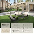 TECTAKE - Parasol APOLLON avec manivelle 2,5 x 2,5 m  beige - vignette