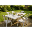KZ GARDEN - Table de jardin pliante 8 places 180x75xH74 cm Blanche Polypropylène Haute resistance Camping Réceptions KZ GARDEN - vignette