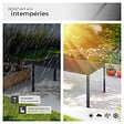 TECTAKE - Table de jardin en aluminium résistante intempéries et UV noir/noir - vignette