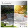 TECTAKE - Table de jardin en aluminium résistante intempéries et UV gris/argent - vignette