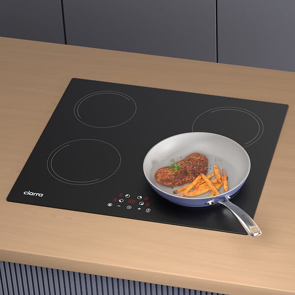 CIARRA - Table de cuisson à induction 4 Foyers 6000W Noir CD4BIH-E - large
