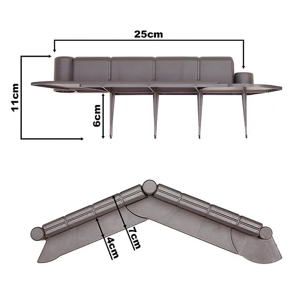 TIMBELA - Bordure De Jardin Décorative En Plastique Marron - 5 M De Long X 6 Cm De Haut - large