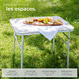 TECTAKE - Table pliante de camping en aluminium 75 x 55 x 68 cm gris - vignette