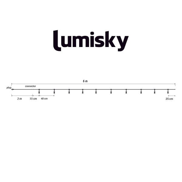 LUMISKY - Guirlande connectable VINTY 10 ampoules E27 6M - large