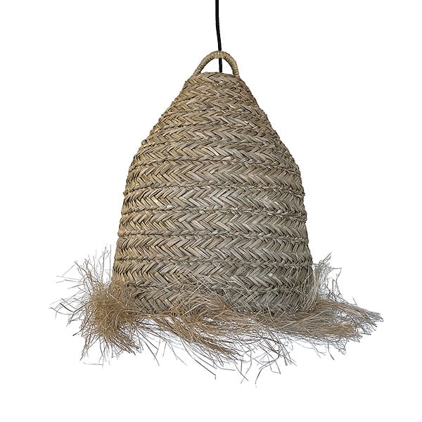 LUMISKY - Suspension Extérieure Jonc de Mer Beige H47cm Câble 5m - large