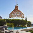 LUMISKY - Suspension Extérieure Rotin Beige D60cm Câble 5m - vignette