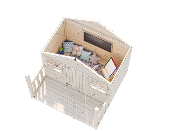 PALMAKO - Cabane de jeux en bois Felix - Marron - L.180xH.168xP.184cm - large
