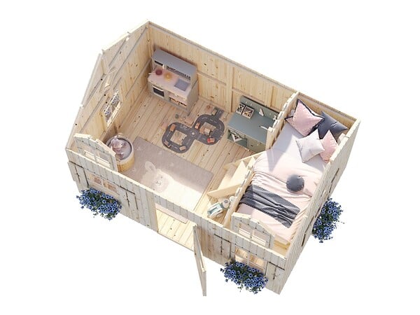 PALMAKO - Cabane de jeux enfants en bois Marie - L.320xP.222xH.234cm - large