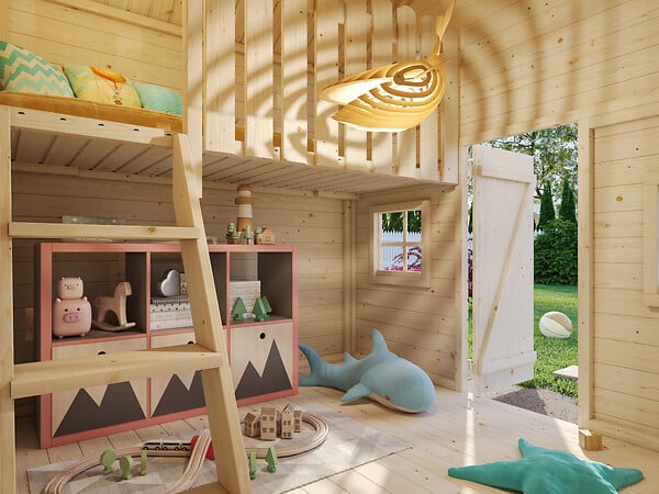 PALMAKO - Cabane de jeux enfant en bois Tom - L.258xl.224xH.224cm - large