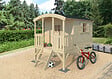 PALMAKO - Cabane jeux pilotis bois Huck - L.198xH.225xP.325cm - vignette