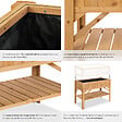 TECTAKE - Potager sur pied en bois de pin marron avec étagère de rangement extérieur 119x57x90 cm - vignette
