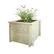 TIMBELA - Plate-bande surélevée en bois - 58x58xH46 cm - bois massif pin/épicéa 28 mm - Timbela M617 - vignette