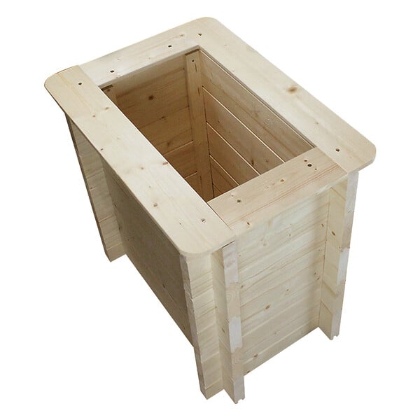 TIMBELA - Plate-bande surélevée en bois - 58x38xH57 cm - bois massif pin/épicéa 28 mm - Timbela M611 - large