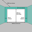 SPADONE - Porte de garage basculante blanc avec portillon droit l.240 x H.200 cm x Ep.20 mm - vignette