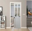 GD MENUISERIES - Porte Coulissante Atelier Blanc H204 x L83 cm, Galandage - vignette