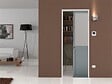GD MENUISERIES - Porte Coulissante Athena Gris Clair Vitrée H204 x L83 cm, Galandage - vignette
