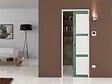 GD MENUISERIES - Porte Coulissante Vert Sauge RAL 6021 Vitrée H204 x L83 cm, Galandage - vignette