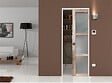 GD MENUISERIES - Porte Coulissante bois Frake Vitrée H204 x L83 cm, Galandage - vignette