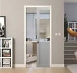 GD MENUISERIES - Porte Coulissante Atelier Blanc H204 x L93 cm sans meneau, Galandage - vignette