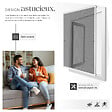 TECTAKE - Moustiquaire avec cadre en aluminium pour fenêtres blanc - vignette