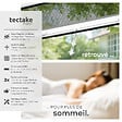 TECTAKE - Moustiquaire store fenêtre enroulable aluminium blanc 90x160cm fibre verre anti insectes UV résistant ajustable installation facile - vignette