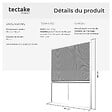 TECTAKE - Moustiquaire store fenêtre enroulable aluminium blanc 90x160cm fibre verre anti insectes UV résistant ajustable installation facile - vignette