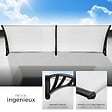 TECTAKE - Marquise blanc transparent - vignette