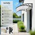 TECTAKE - Marquise blanc transparent - vignette