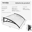 TECTAKE - Marquise blanc transparent - vignette