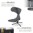 TECTAKE - Fauteuil suspendu en acier gris avec pare-soleil et poche latérale ergonomique 195 cm - vignette