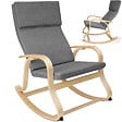 TECTAKE - Fauteuil à bascule Roca gris clair - vignette