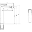 VILLEROY ET BOCH - Mitigeur lavabo surélevé  Architectura Square avec vidage Push Open Or brossé - vignette