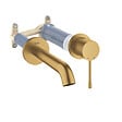 GROHE - Grohe Façade Essence Mitigeur monocommande 2 trous lavabo Taille M Cool Sunrise brossé+corps encastré - vignette
