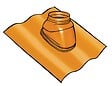 UBBINK - Solin de toit pour terminal ocre Ubiflex 25 à 45° 80/125mm - UBBINK - 189911 - vignette