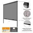 VOLET-MOUSTIQUAIRE - PACK ECO de 2 moustiquaires alu H145 cm x L130 cm Gris - vignette