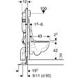 GEBERIT - Pack WC suspendu - Acier - G500 Compact - vignette