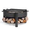 COOK KING - Brasero de jardin SOLAFA avec range bois en acier - vignette