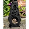COOK KING - Cheminée d'extérieur en acier noir HAWANA 50x33x108 cm - vignette