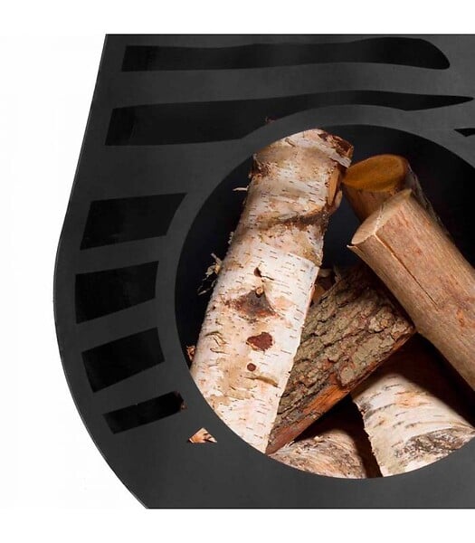 COOK KING - Cheminée d'extérieur en acier noir HAWANA 50x33x108 cm - large