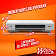 WARM TECH - Radiateur soufflant céramique mural 2000W avec télécommande et connexion Wifi - Warm tech - vignette