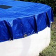 TECPLAST - Bache piscine ronde 360 cm pour piscine de 300 cm Bleue et verte Filet d'écoulement - vignette