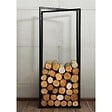 COOK KING - Porte bûches rectangulaire LUIS en acier noir 120x40x20 cm - vignette