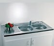 FRANKE - Evier inox à poser 2 bacs 1 égouttoir - Man - 120 x 60 - MAN721-1200 NF- Livré avec siphon- réf : 010372 - FRANKE - vignette
